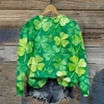 thumbnail image 7 of Levmjia Womens Sweatshirts Fashion Loose Round Neck Solid Color Long Sleeve St. Patrick's Day Printed Casual Shirt Holiday Breathable Comfortable Work Home Wear, 7 of 7