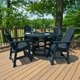 thumbnail image 2 of Highwood's 48" Round 5-pc Hamilton Dining Set - Counter Height, Outdoor, Eco-friendly, Synthetic Wood, 2 of 10