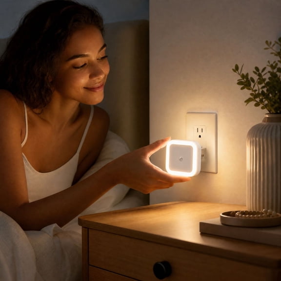 Motion Sensor Night Light, Auto-On/Off Dusk to Dawn Night Lights Plug into Wall, LED Night Lamp for Bedroom, Kids Room, Kitchen, Stairway, Hallway