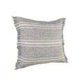 thumbnail image 6 of Ox Bay 24" x 24" Hand-Woven Gray/ White Stripe Resistant Polyester Pillow Cover, 6 of 9