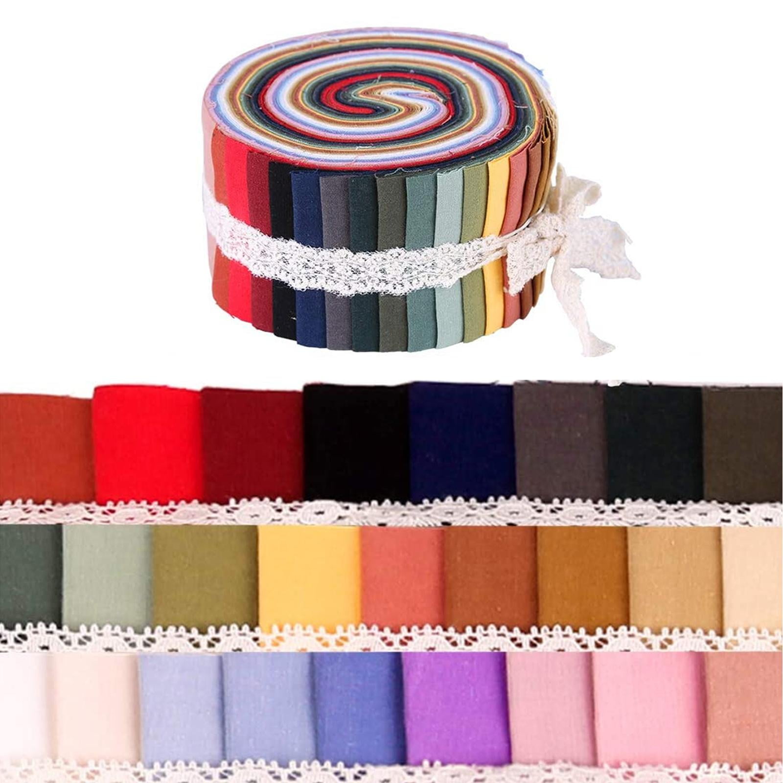 FVDPWYE 36Pcs Fabric Strips Jelly Rolls 2.5 Inch Sewing Quilting DIY Craft Fabric