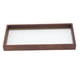 thumbnail image 5 of Bandeja rectangular para servir té de vidrio de nogal, bandeja de té de vidrio de madera robusta para pastel, pan, desayuno, merienda, tamaño pequeño, 5 of 10