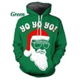 thumbnail image 3 of Sudadera con capucha con estampado 3D y gráfico navideño para hombres y mujeres, sudaderas casuales con diseño de Papá Noel y alce, ropa de calle de gran tamaño para hombres, 3 of 4