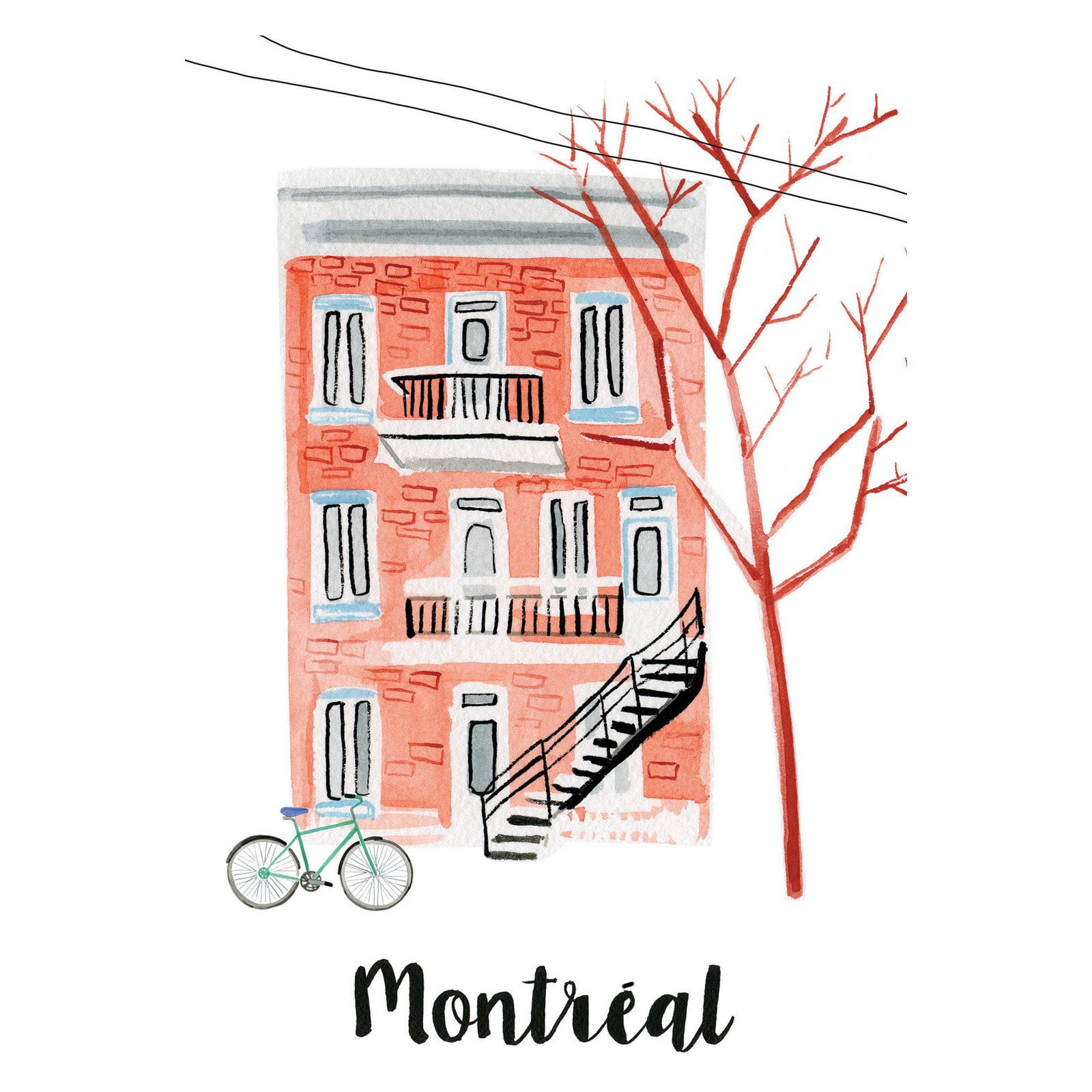 Marmont Hill "Montreal Apartment" by Molly Rosner Painting Print on Wrapped Canvas