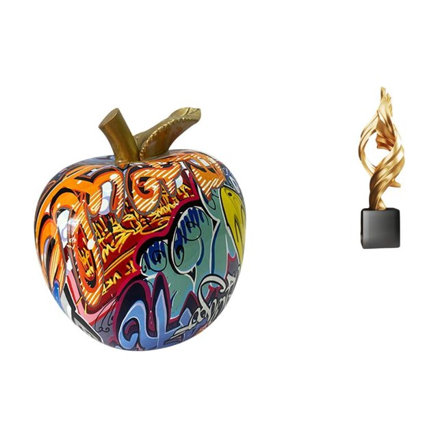 Figura decorativa, estatua de resina, escultura de arte abstracto, artesanía creativa, mini adorno pintado, ideal para sala de estar, dormitorio, ofic