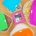 thumbnail image 5 of SUMMIT Square Food Storage Containers with Colorful Snap-On Lids – Set of 5 Plastic Kitchen Storage Containers, 5 of 13