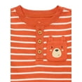 thumbnail image 2 of Garanimals Baby Boy Long Sleeve Pocket Henley Bodysuit, Sizes 0-24 Months, 2 of 4