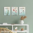 thumbnail image 4 of 3 Pieces Bathroom Picture Wall Art Abstract Flower and Leaves Painting Relax Unwind Breathe Signs Poster Canvas Print Artwork Framed for Bar Bedroom Each Panel 12x16 Inches （Green）, 4 of 6