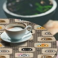 thumbnail image 2 of Ambesonne Cat Fitted Round Tablecloth, Patchwork Style Silly Faces, 56"- 60" Diameter, Multicolor, 2 of 5