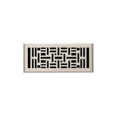 

Signature Hardware 941731-4-10 Baudot Steel Floor Register - Nickel