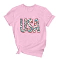 thumbnail image 5 of jobturf American Flag Tops Women Summer Cute Short Sleeve Tunic Shirt Patriotic 4th of July Tee Memorial Day Tshirt Girls Crop Tops, 5 of 6