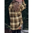 thumbnail image 4 of Asyoly Womens Plaid Shacket Jacket Button Down Long Sleeve Casual Shirts Jacket Oversized Coats Boyfriend Loose Outwear With Pockets, 4 of 8