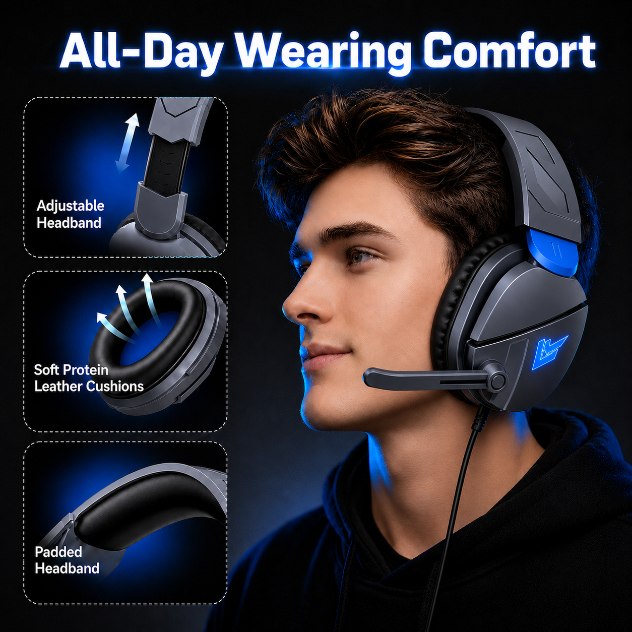 Btootos Wired Gaming Headset for Multi-Platform photo 6