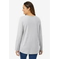 thumbnail image 2 of Woman Within Plus Size Perfect Long-Sleeve V-Neck Tee, 2 of 6