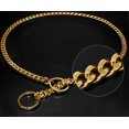 thumbnail image 3 of Stainless Steel Chain Dog Collar P Choke Training Slip Choker Heavy Duty Rottweiler Gold Silver, 3 of 9