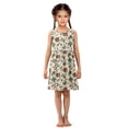 thumbnail image 6 of Girls Dress Shiny Ornaments Ironwork Flowers Sleeveless Dress for Girls Hem A-Line Casual Sundress, 6 of 7