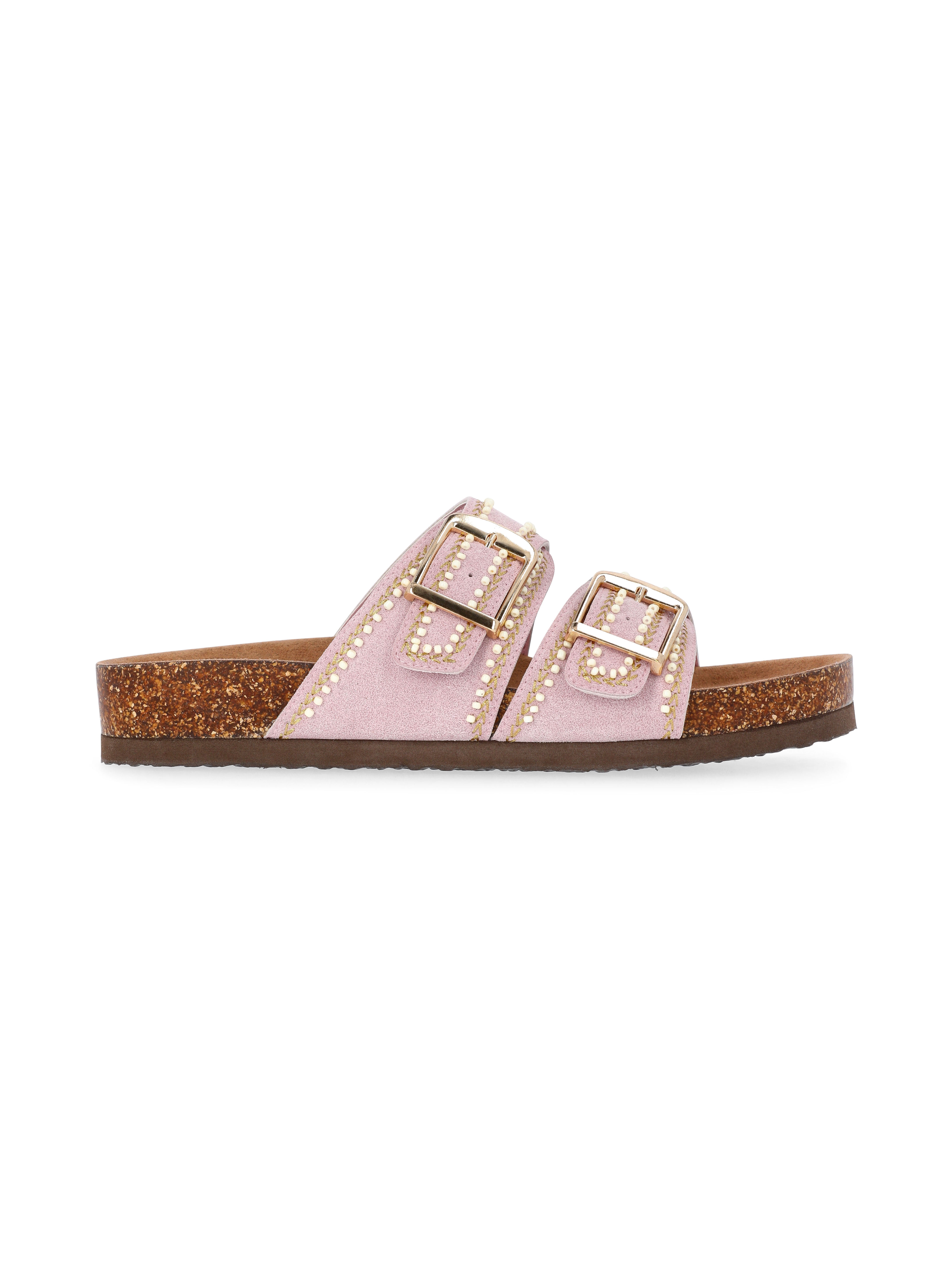 Time and Tru Women's Footbed Slide Sandals, Wide Width Available