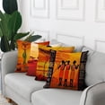 thumbnail image 2 of Breathable Linen Square Pillowcase African Civilization Element Pattern Literary Retro Pillow Decoration Cloth Cover Pillow Core Antifouling Cover, 2 of 5