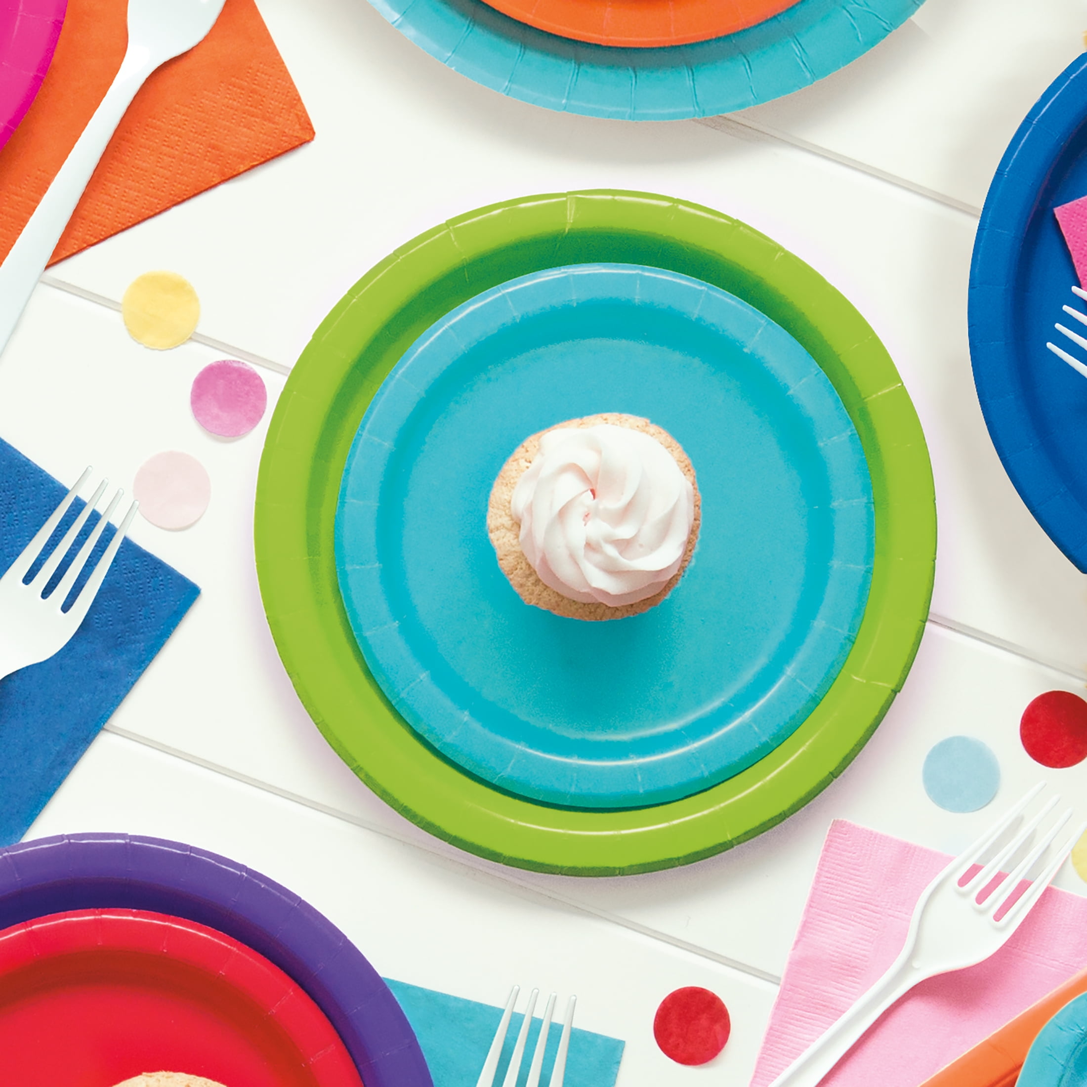 (3 pack) 55CT 9IN Green Paper Dinner Plates by Way To Celebrate