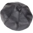 thumbnail image 2 of CoCopeaunts Newsboy Hats for Women PU Leather Octagonal Cap Autumn Winter Solid Color Vintage Style Beret Hat Leisure Newsboy Cap, 2 of 7