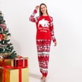thumbnail image 4 of Christmas Matching Family Pajamas Sets Polar Bear Print Red Tops and Pants Sleepwear 2Pcs Sets, 4 of 8