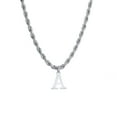 thumbnail image 1 of Initial Letters Necklaces for Men Boys,Stainless Steel A-Z 26 Alphabet Charm Pendant with 60CM/23.6" Twisted Rope Chain Gift, 1 of 5
