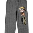 thumbnail image 2 of Naruto Shippuden Chibi Naruto Men's Heather Gray Sleep Pants, 2 of 7