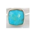 thumbnail image 1 of Fine Silver Certified Handmade Turquoise Gemstone Valentine Statement Ring US6.5, 1 of 5