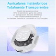 thumbnail image 4 of Audífonos Bluetooth 5.3 Inalámbricos De Transparente Blanco, 4 of 5