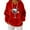 Red 10, variant on Flannel Hoodies Womens Christmas Outfits Funny Santa Claus Sweatshirt Soft Velvet Hooded Pullover Sweater Tops (XL, Red 10)