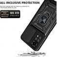 thumbnail image 2 of Case for Xiaomi Redmi Note 11 4G (Not 5G) with Slide Camera Cover, Heavy Duty Military Grade Protection Phone Case with Ring Stand for Xiaomi Redmi Note 11 4G/Redmi Note 11S SJ Black, 2 of 7