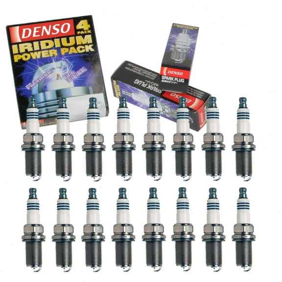 16 pc DENSO Iridium Power Spark Plugs compatible with Dodge Dakota 4.7L V8 2009-2010