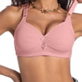 thumbnail image 5 of Women’s Full Coverage Wireless Bra Front Snap Closure Soft Breathable Support Bra for Large Bust Everyday Comfort, 5 of 8