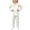 0-White12, variant on Kiijoy Easter Outfits for Girls Cute Rabbit Eggs Print Long Sleeve Top Pants Sleepwear, Sizes 3-4