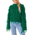 thumbnail image 1 of FAROOT Chandail en Tricot pour Femmes Manches Longues Col Rond à Pompons chandail-Over Uni Mode Urbaine, 1 of 9