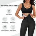 thumbnail image 6 of Women Sauna Sweat Pants Training Leggings Gym Fitness Exercise Capri Pants Workout Hot Thermo Body Shaper, 6 of 8