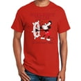 thumbnail image 2 of Mens Vintage Steamboat Willie T-Shirt - Classic Vibing Cartoon Shirt, Red Medium, 2 of 3
