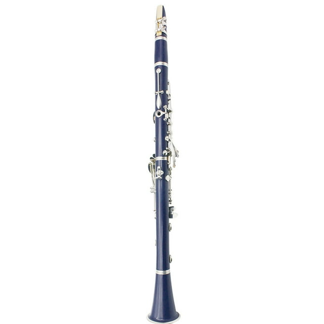 Riwcyla Clarinet ABS 17 bB Flat Soprano Binocular Clarinet with Cleaning Cloth Gloves 10 Reeds Screwdriver Reed Case Woodwind Instrument
