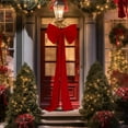thumbnail image 6 of Extra Large Christmas Front Door Bow Decorations 27 x 78 Inch Giant Velvet Christmas Tree Topper Bow with Long Streamers Wreath Wall Decor for Home Xmas Room Holiday Porch(Red), 6 of 12