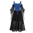 thumbnail image 1 of Pisexur Robe Gothique pour Femmes Vintage à Épaules Dénudées Robe Renaissance Bretelles Fluide Surdimensionnée Robes Maxi Mode Robe Médiévale pour Femmes Costumes d'Halloween Grande Taille P-5TG, 1 of 4