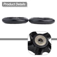 thumbnail image 2 of 2 Pcs Roue de Trottinette Pu Roue Silencieuse Patins à Roulettes Chariot Roue Translucide, 2 of 9