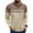 A006-Khaki, variant on Mens Striped Polo Shirts Long Sleeve Contrast Color Golf Shirt Casual Collared Fashion T Shirts