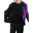 thumbnail image 6 of Hirigin Business Mens Sequins Sparkly Suit Blazer Wedding Party Outwear Jacket Tops Coat, 6 of 6