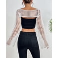 thumbnail image 5 of Women’s Cropped Knit Shrug Top Lightweight Bell Sleeve Summer Cover-Up, Soft Breathable Cropped Cardigan Shrug for Casual & Beach, Cropped Shrug Women, 5 of 7