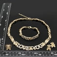 thumbnail image 3 of Women Hugs & Kisses Xo Necklace Ring Bracelet & Earrings set 18k Layered Real Gold Plated #47, 3 of 4
