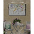 thumbnail image 6 of Outdoor TV Cover 70 to 75 Inch Weatherproof, Boho Floral Waterproof TV Screen Protector for Outside Decor with Zipper and Pocket 68"L x 42"H , Watercolor Leaves Flowers, 6 of 7