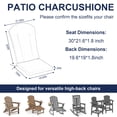 thumbnail image 3 of Outdoor Adirondack Chair Cushion, 50”x20” High-Back Rocking Chair Pad, Waterproof Patio Furniture Cushion for Indoor & Outdoor Use, 3 of 7
