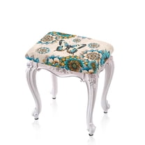 Xoenoiee Boho Mandala Butterfly Print Stool Covers Rectangular, Vanity Stool Covers Stretch Washable Saddle Bar Stool Slipcover Bench Seat Protector with Elastic Bands, 2 Pack