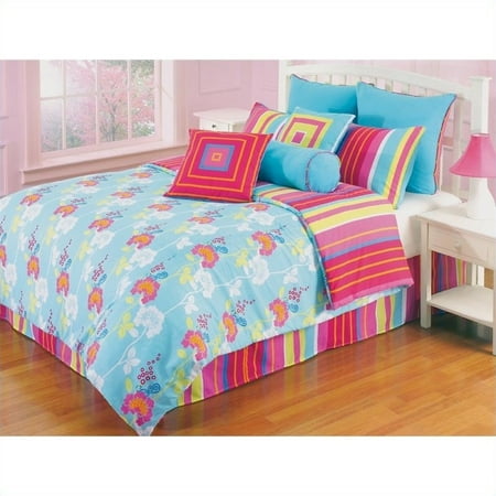 Kids Funky Flower 3 Piece Twin Comforter Set In Multicolor Walmart