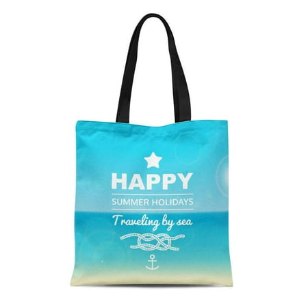 SIDONKU Canvas Tote Bag Blue Abstract Nautical Advertise Beach Beautiful Best Creative Day Durable Reusable Shopping Shoulder Grocery (Best Creative Advertising Campaigns)